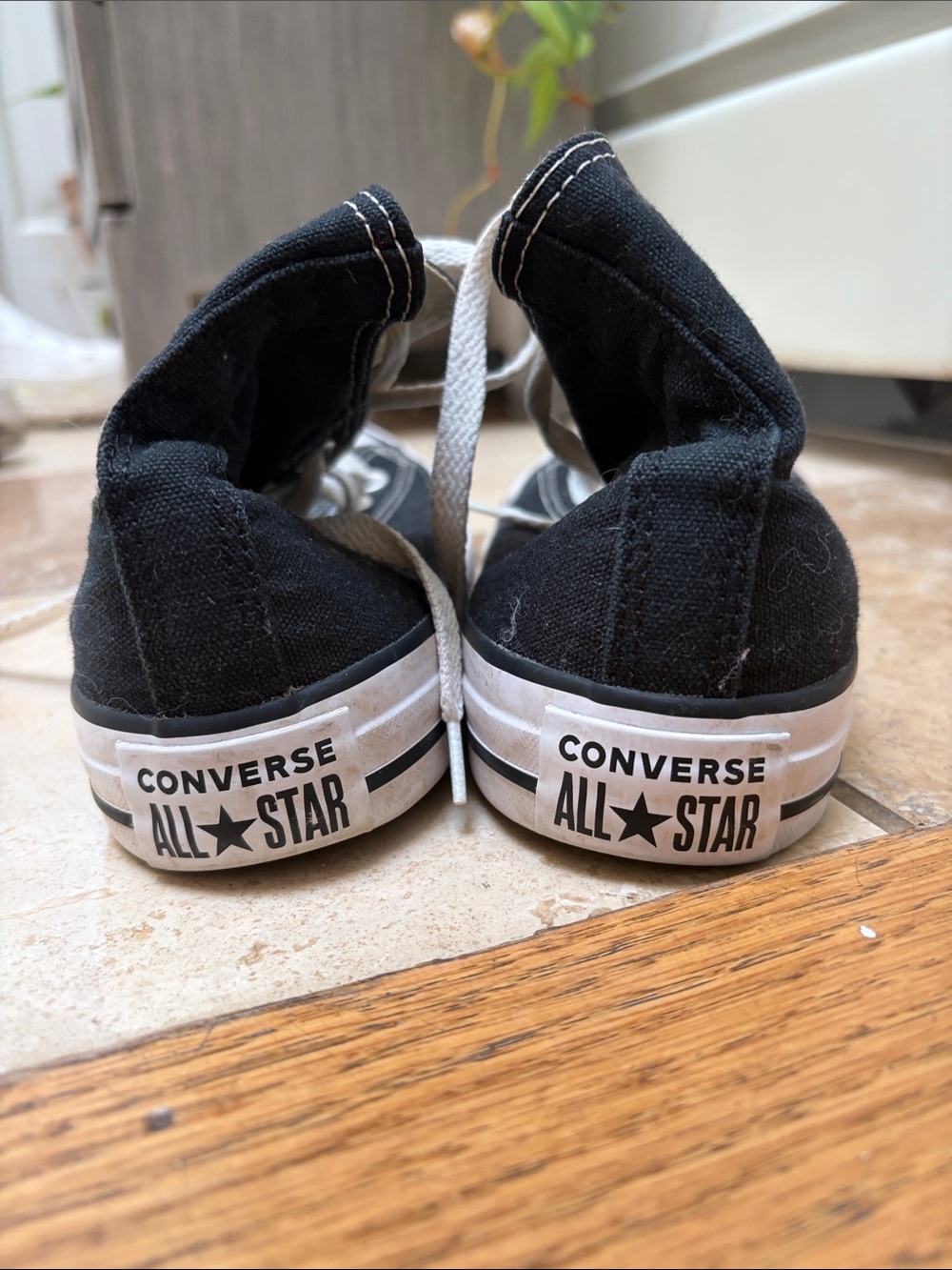 Converse Black and White High-Top Sneakers - Picture 4 of 4